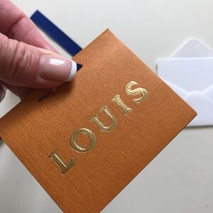 Louis Vuitton Gift Note Tag Card Holiday Limited Edition w/Ribbon